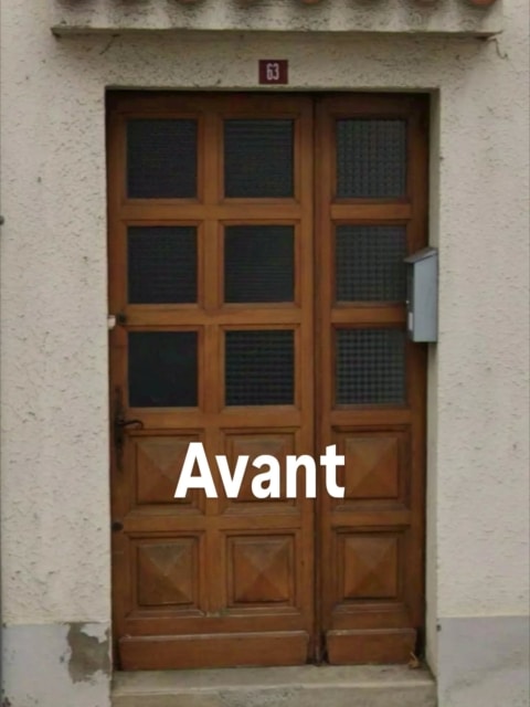 avant remplacement porte entree sorde l abbaye landes