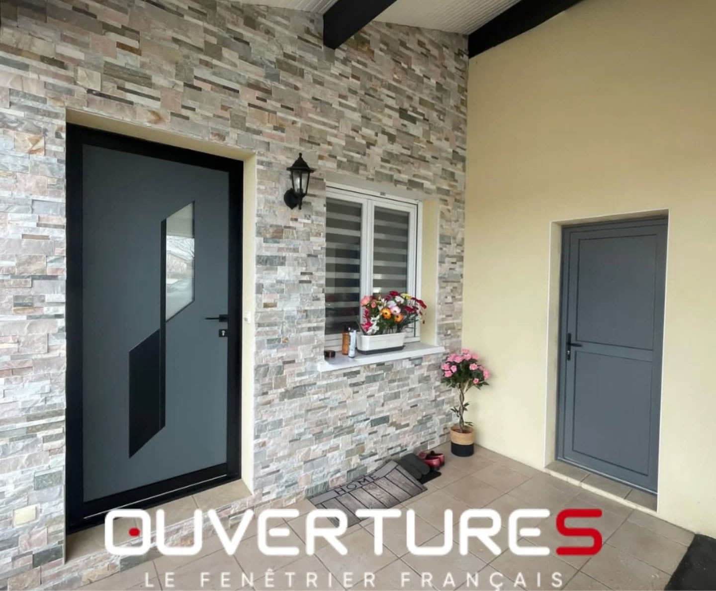 Rénovation menuiseries extérieures dans les Landes par Hontabal – porte d'entrée aluminium